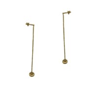 14Κ Χρυσά Μακριά Κρεμαστά Σκουλαρίκια - ge139075