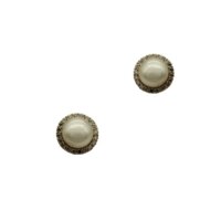 14Κ Χρυσές Ροζέτες Ζιρκόν & Μαργαριτάρια - ge0236