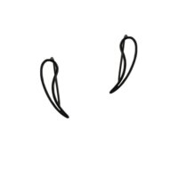 Ασημένια Σκουλαρίκια Μαύρες Σταγόνες - se2478