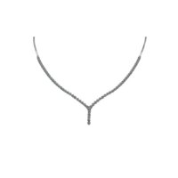 14Κ Λευκόχρυσο Σειρέ Ζιρκόν Κολιέ - wgn028