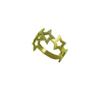 14Κ Χρυσό Δαχτυλίδι Αστέρια & Ζιρκόν - gr5424