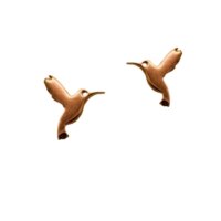 Ροζ Χρυσά Σκουλαρίκια 9Κ Σπουργιτάκια - rge4019