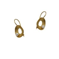 Χρυσά Σκουλαρίκια 14Κ & Μαργαριτάρια - ge2118