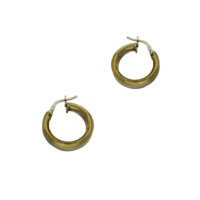 Δίχρωμοι Διπλοί Ασημένιοι Κρίκοι - lu161