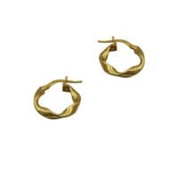 Επίχρυσα Ασημένια Στριφτά Κρικάκια - lu198