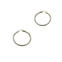 Λεπτοί Κλασσικοί Ασημένιοι Κρίκοι - lu176