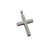 14Κ Λευκόχρυσος Ανδρικός Σταυρός - wgs144325