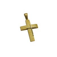 Δίχρωμος Ανδρικός Σταυρός Βάπτισης 14Κ - gs138598