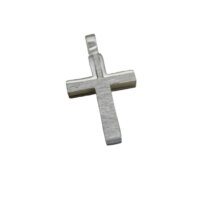 14Κ Λευκόχρυσος Ανδρικός Βαπτιστικός Σταυρός - gs141040