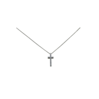 14Κ Λευκόχρυσος Ζιρκόν Σταυρός - wgn11729