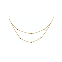 Διπλό Χρυσό Κολιέ 9Κ - gn1017