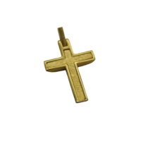 14 Καράτια Χρυσός Βαπτιστικός Σταυρός 2 Όψεων - gs296309