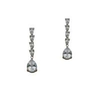 Ασημένια Σκουλαρίκια Ζιρκόν Σταγόνες - se3326