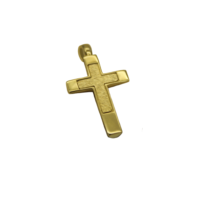2 Όψεων Χρυσός Ανδρικός Σταυρός 14 Καράτια - gs296310