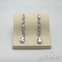 Ασημένια Σκουλαρίκια Γάμου Ζιρκόν - ess103