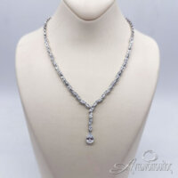 Ασημένιο Κολιέ Γάμου Ζιρκόν - bss103