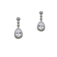 Ασημένια Σκουλαρίκια Ζιρκόν Σταγόνες - es127