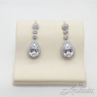 Ασημένια Σκουλαρίκια Ζιρκόν Σταγόνες - es127