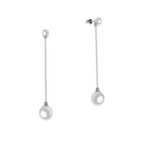 Σκουλαρίκια από Ασήμι & Διπλά Μαργαριτάρια - z3172