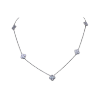 Ασημένιο Κολιέ 5 Σταυροί με Φίλντισι - zn2350