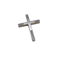 14Κ Λευκόχρυσος Ζιρκόν Σταυρός - wgs134267