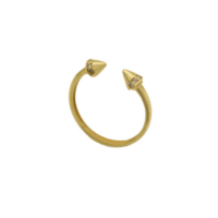 14Κ Χρυσό Ζιρκόν Ανοιχτό Δαχτυλίδι - gr756