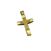 Δύο Όψεων Χρυσός Σταυρός Βάπτισης 14 Καράτια - gs111125