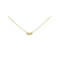 Επίχρυσο Κολιέ από Ασήμι Άπειρο & Ζιρκόν - zn1344y