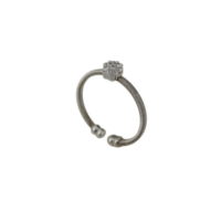 14Κ Λευκόχρυσο Ανοιχτό Δαχτυλίδι - wgr364