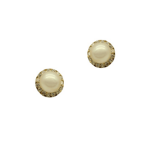 14Κ Χρυσά Σκουλαρίκια Ροζέτες με Μαργαριτάρια - ge155001