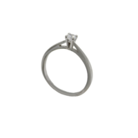 14Κ Λευκόχρυσο Ζιρκόν Μονόπετρο - wgr42316
