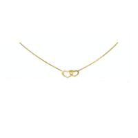 14Κ Χρυσό Κολιέ 2 Καρδιές - gn0054