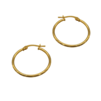 9Κ Χρυσοί Λεπτοί Ανάγλυφοι Κρίκοι - ge578