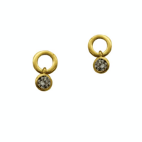 14Κ Χρυσά Σκουλαρίκια Κρεμαστά Ζιρκόν - ge545