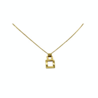 14Κ Χρυσό Κολιέ Τετράγωνα Γεωμετρικά - gn1897