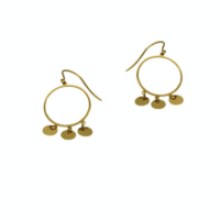 14Κ Χρυσοί Κρεμαστοί Κρίκοι - ge551