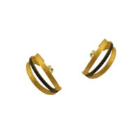 Ασημένια Σκουλαρίκια Μισοί Κρίκοι - ak553