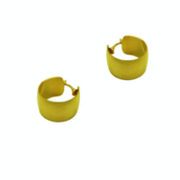 Φαρδιοί Κρίκοι από Ασήμι Επιχρυσωμένο - se1951