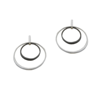Σκουλαρίκια από Ασήμι Διπλοί Κρίκοι - a525