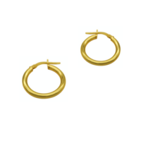 Επίχρυσοι Κλασσικοί Κρίκοι από Ασήμι - se375y