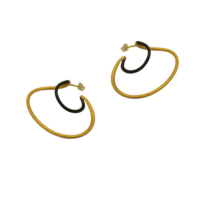 Δίχρωμα Σκουλαρίκια από Ασήμι - ak555