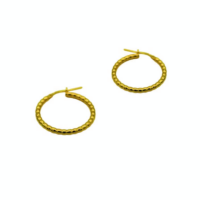 Σκουλαρίκια Κρίκοι από Ασήμι Επιχρυσωμένο - se1517