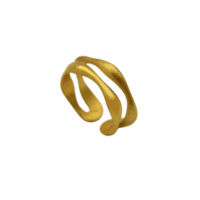 Επίχρυσο Διπλό Δαχτυλίδι από Ασήμι - ag185