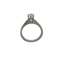 18 Καράτια Λευκόχρυσο Μονόπετρο Δαχτυλίδι με Διαμάντι Μπριγιάν - wgr367