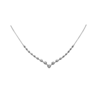 14Κ Λευκόχρυσο Ζιρκόν Κολιέ - wgn794