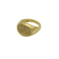 14 Καράτια Χρυσό Chevalier Δαχτυλίδι Λευκά Ζιρκόν - gr829