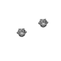 9Κ Λευκόχρυσα Σκουλαρίκια Ζιρκόν - ge12019