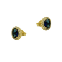 Σκουλαρίκια από Ασήμι Μπλε Ζιρκόν - es2519b