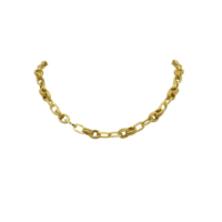 Επίχρυση Καδένα Διπλοί Κρίκοι από Ασήμι - sn25214