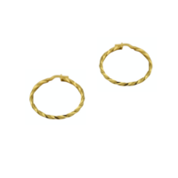 Επίχρυσοι Στριφτοί Κρίκοι από Ασήμι - se402y